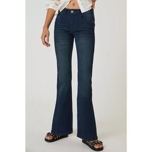 Pilcro Demilune Bootcut Jeans size 28 vintage wash Stretch Mid rise Minimal